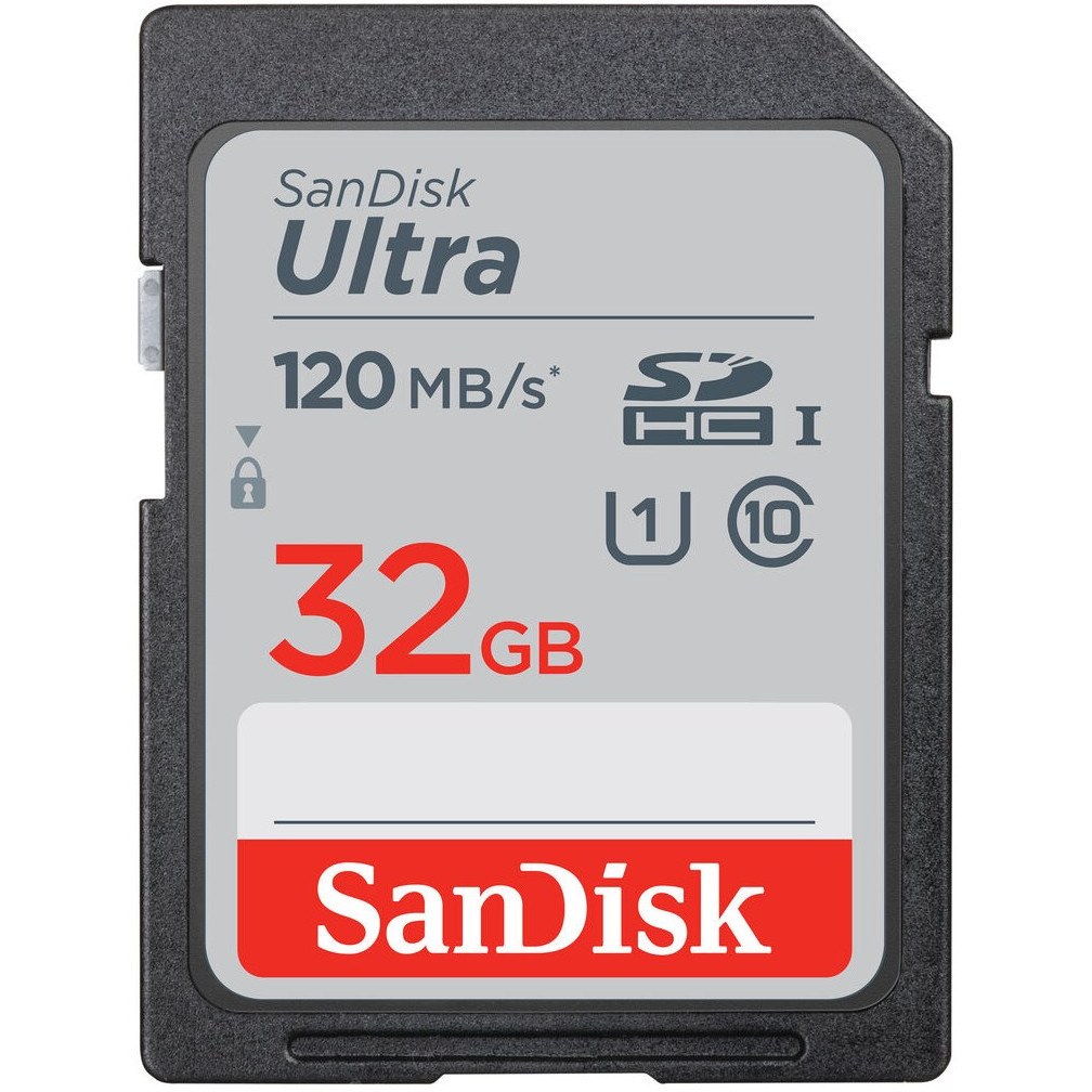 کارت حافظه SDHC سن دیسک مدل Ultra کلاس 10 استاندارد UHS-I U1 سرعت 120 مگابایت بر ثانیه ظرف