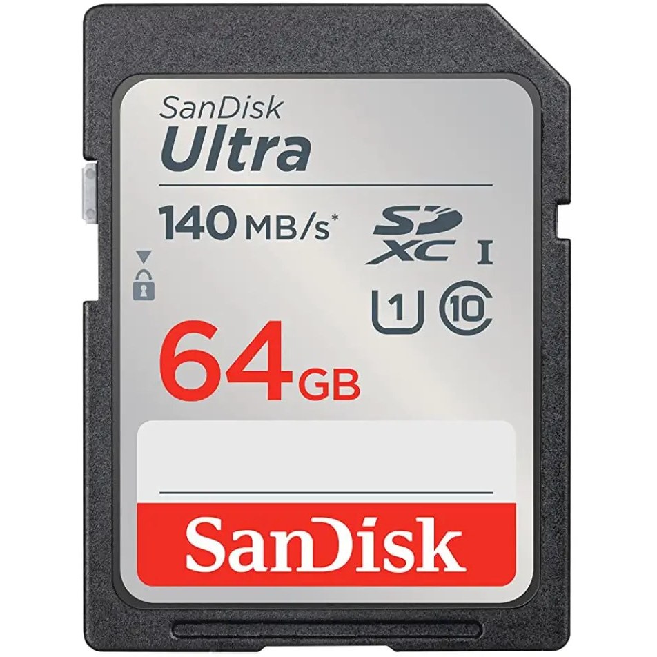 کارت حافظه SDXC سن دیسک مدل Ultra کلاس 10 استاندارد UHS-I U1 سرعت 140 مگابایت بر ثانیه ظرف
