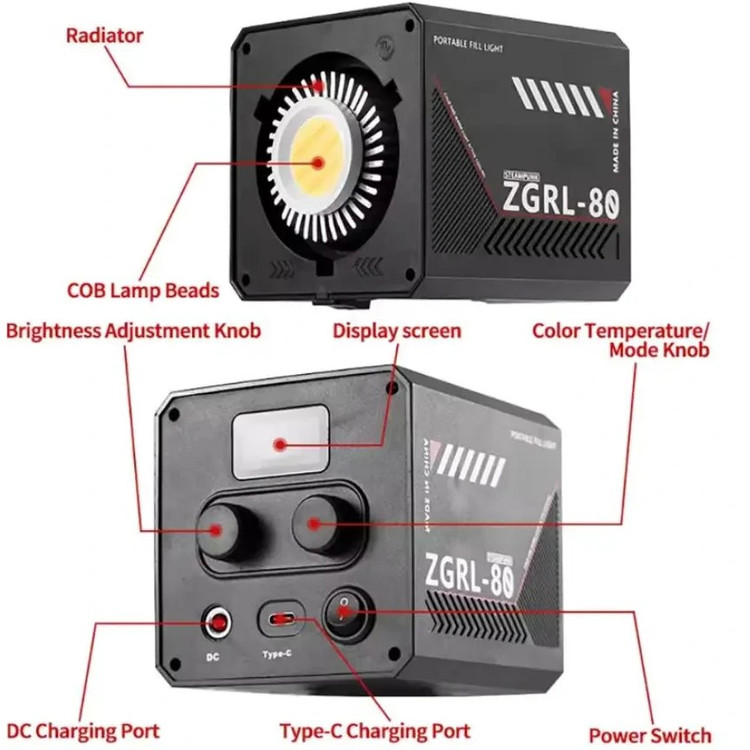 ویدئو لایت کینگ پاور King power ZGRL-80 video light